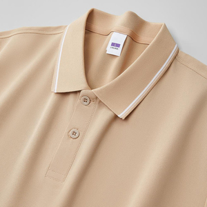 Chemise à manches courtes de haute qualité pour homme, col à revers, impression personnalisable, coton perlé, séchage rapide, 200g - Product Image 4