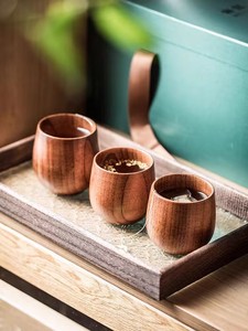 TaiLai - Vaso de Whisky de Madera Maciza Natural de Primera Calidad, Copa Vintage para Vino, Té, Café, Cerveza, Técnica de Pulido a Mano - Product Image 3