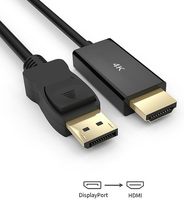Vergoldetes DisplayPort-DP-auf-HDTV-Steckerkabel, 1,8 m, Multimedia, PVC-Ummantelung, 1080p Auflösung für HDTV, Computer, DVD
