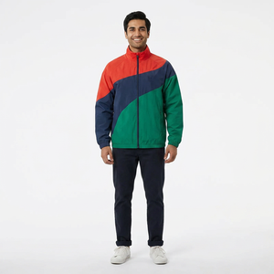 2026 New Arrival Custom Men's Stand Windbreaker Jacket Breathable Lightweight Waterproof Hooded Packable for Running Hiking - Product Image 1