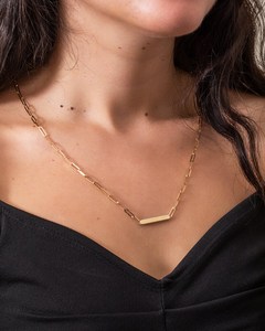Tout nouveau collier à barre horizontale en acier inoxydable doré personnalisé <span class=keywords><strong>monde</strong></span> lettre nom Date <span class=keywords><strong>maman</strong></span> collier avec initiales pour enfants - Product Image 6