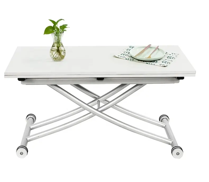 שולחן שולחן הרמה מודרני מינימליסטי הניתן להרחבה שולחן קפה רב תכליתי ריהוט לסלון