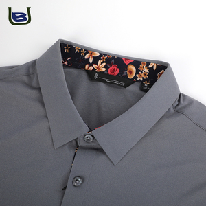 Manga corta de cuello vuelto rápido de secado de lujo para hombre para Polo Logotipo personalizado Impreso Formal Golf Diseño abotonado Tejido <span class=keywords><strong>Fab</strong></span> - Product Image 4