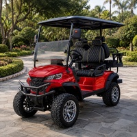 Voiturette de golf électrique Hill Course 2, 4 ou 6 places, moteur AC 72V 7.5KW, batterie au lithium, pour l'entretien des fairways, avec bac à lames de tondeuse