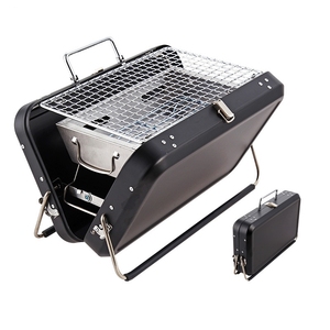 Parrilla de barbacoa de mano de metal portátil Parrilla de estilo maletín plegable al aire libre con Mini caja de barbacoa Regalo - Product Image 4