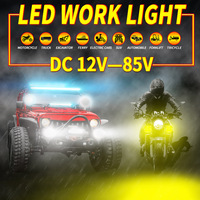 12-36V 12W Super Lumineux Étanche LED Haut Bas Faisceau Stroboscopique Devil Eye Spot Faisceau Phare pour Moto ATV UTV