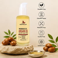 Huile d'Argan du Maroc de Qualité Supérieure, Fabricant en Gros de Marque Privée, Sérum Capillaire Naturel Hydratant pour Cheveux Secs et Abîmés