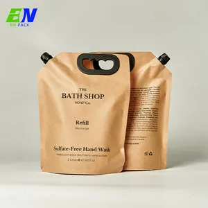 Aangepaste Herbruikbare Voedseltuit Zakje Voor Shampoo Bijvullen Sub-Verpakking Drankzak Met Tuit Verpakking Vloeibare Zak