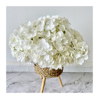 Hydrangea artificielle de haute qualité, effet toucher réel, grande fleur à 5 branches, style TIANYUAN, pour décoration maison et mariage