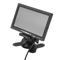 Moniteur LCD TFT HD rabattable de 7 pouces avec connexion vidéo TV pour voiture et usage domestique, écran d'affichage pour caméra de recul de véhicule