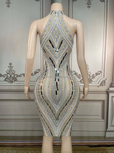 NOVANCE Y2548 Amazons Best Seller List Diamond Stripe Rhinestone Dress Party & Holiday Supplies para Fest Dinner Party - Product Image 4