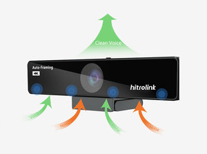 Cámara Web Hitrolink 8MP 4K Full HD USB <span class=keywords><strong>con</strong></span> Enfoque Automático y Encuadre Automático, Plug & Play, para Videoconferencias, <span class=keywords><strong>con</strong></span> Gran Angular - En Existencia - Product Image 5