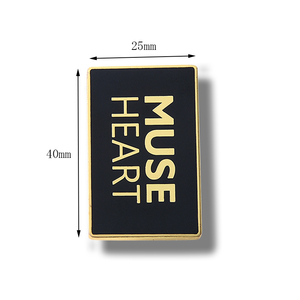 Customized Logo Portable Metal Black Rectangle Office Name <b>Badge</b> - Product Image 3