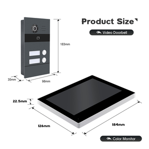 Nhà có dây điện thoại cửa Video <span class=keywords><strong>7</strong></span> inch màn hình âm thanh hình ảnh intercom nhập hệ thống truy cập cho ngôi nhà biệt thự - Product Image 4