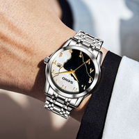 2025 nouveau luxe pour hommes montres à Quartz mâle mouvement or marbre en acier inoxydable étanche horloge bande cadeau montre pour hommes