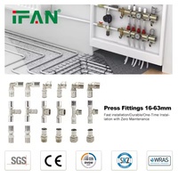 IFAN Raccords de plomberie en laiton forgé et moulé, filetés, réducteurs, égaux, à douille, à raccord rapide, à coude, à croix, pour la vente en gros