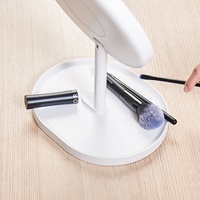 Miroir cosmétique LED portable, miroir de maquillage éclairé par LED