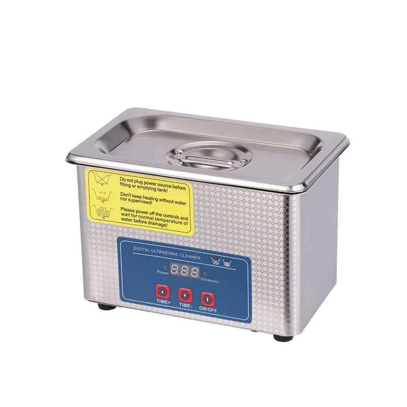 0.8L 35W Industrial Ultrasonic Cleaner Bath Digital Timer Heating With Cleaning Basket 316 Stainless Steel Home Appliances