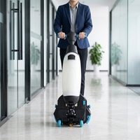 Machine à récurer CleanHorse K4 pour le nettoyage des espaces étroits, laveuse de sols commerciale pour les librairies et les bibliothèques