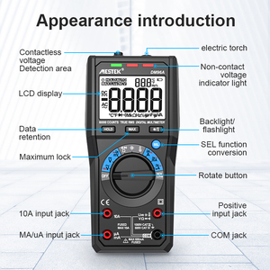 Multímetro Digital DM96A 10A True-<span class=keywords><strong>RMS</strong></span> 6000 recuentos Pantalla de 3 líneas Probador analógico Voltímetro Condensador Medidor de temperatura Amperímetro - Product Image 2