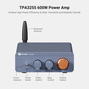 Amplificateur de puissance audio Fosi BT20A Pro TPA3255 Blue Sound 300W X2 Mini HiFi Stéréo <span class=keywords><strong>Classe</strong></span> D avec réglage des basses et des aigus pour Home Cinéma CB - Product Image 2