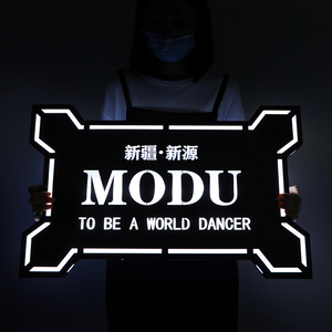 Led Illuminated <b>Sign</b> Rectangular White <b>Light</b> Golden Yellow Ice Blue Seven Colors Easy Installation For Ktv Nightclub Bar - Product Image 2