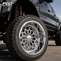 Jantes FGD personnalisables à profil profond concave PCD 22 26 28 30 pouces, 20*10 24*14, en alliage forgé pour Ram 2500