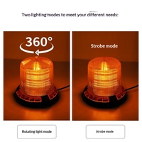 Nouvelle lampe de signalisation d'urgence LED 7W 12V clignotante pour bus scolaires, chariots élévateurs, sécurité routière, éclairage de travail, montage magnétique sur le toit du véhicule