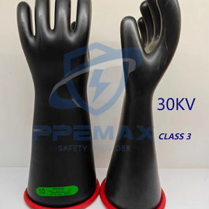 Guanti Isolanti Elettrici in Lattice di Gomma di Alta Qualità Classe 3 Alta Tensione 30 KV - Product Image 1