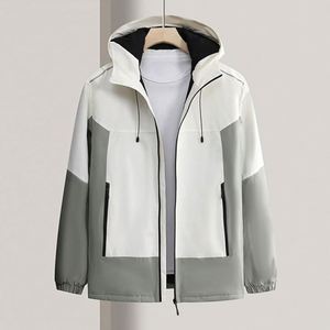 Design Customized Outdoor Waterproof Windproof and Breathable Men <b>Jacket</b> with Hood Sports Fitness Outerwear - Product Image 1