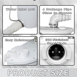 Factory <strong>Direct</strong> Sale FLO400 Macerator Pump <strong>Toilet</strong> 3.0-4.5l Bathroom Furniture <strong>Toilet</strong> Sewage Water Pump - Product Image 5