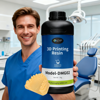Résine d'impression 3D LEYI DMG02 pour modèles dentaires, excellente résolution de détail, facile à polir, teinte jaune argile, 1 kg/bouteille, 100 %, 24 mois