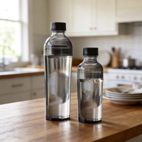 Bouteille d'eau Longstar personnalisée 500 ml en PC avec infuseur à thé, corde, anti-fuite, sans BPA, pour boire directement, résistante à l'ébullition, idéale pour les voyages et la salle de sport