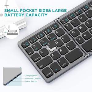 Travel Mini Foldable Keyboard with <b>Mouse</b> Touchpad <b>Bluetooth</b> Wireless Portable Keypad for Tablet Phone - Product Image 2