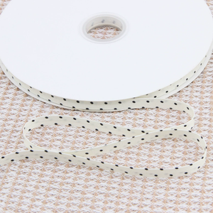 1cm black and white double-sided wave point decorative strip <b>ribbon</b> accessory material for DIY handmade headwear bow accessory - Product Image 1