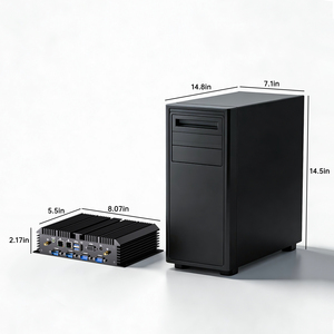 Industrieller Mini-PC Lüfterloser Mini-PC Eingebetteter <span class=keywords><strong>Computer</strong></span> Intel <span class=keywords><strong>Core</strong></span> I5/I7 6 RS232-Anschlüsse Dual RJ45 LAN <span class=keywords><strong>VGA</strong></span> für Fabrikautomatisierung - Product Image 3