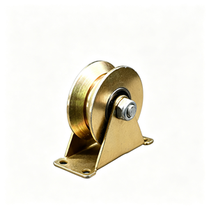 Rouleau de portail à rainure en V certifié CE avec support de montage, en acier galvanisé robuste à double roulement, certifié CE, OEM - Product Image 1