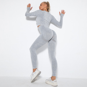 Lavage Femme Yoga Set Sport Active Fitness Athletic Suit Gym Workout Scrunch Leggings Squat Proof Outfit Suits - Product Image 5