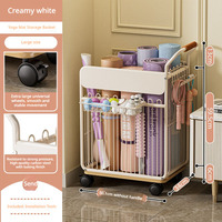 Chariot de rangement multifonctionnel moderne pour tapis de yoga, organisateur d'équipement de gym à domicile, avec roues silencieuses, gain de place, durable