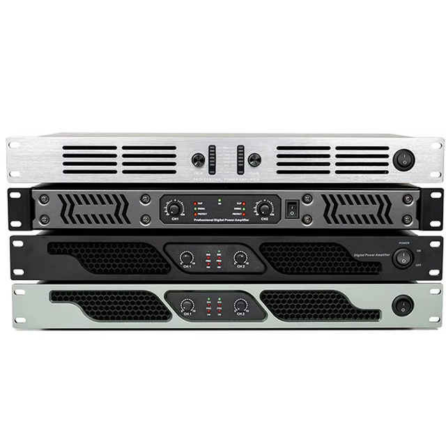 Professional Audio 1U 2 Channel 200W 350W 450W 800W Digital Audio Processor Class D Professional Power Amplifier