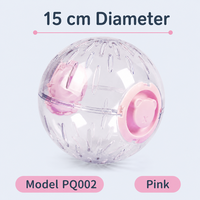 Bola Latihan Hamster Transparan Tahan Lama PVC Plastik 15cm 20cm Bernapas Mudah Dirakit Mainan Hewan Peliharaan Grosir Hamster Dwarf Emas