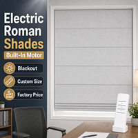 Stores romains électriques verticaux modernes 100 % occultants avec moteur intégré, sur mesure, prix usine pour bureau et chambre