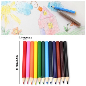 NOVISON 6 Colors Short <b>Mini</b> Pencil Set Kraft Paper Box Multi-Color Combination Children's Drawing Pencils Digital <b>Printing</b> - Product Image 3