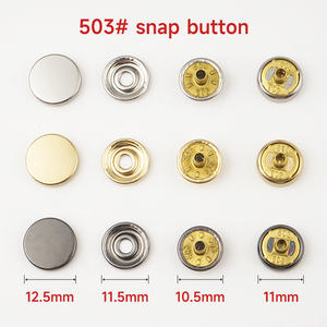 Ceket aksesuarları yuvarlak şekil pirinç Snap düğmesi Denim kot düğmesi giyim için özelleştirilmiş gümüş düz Metal baskı düğme - Product Image 3