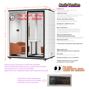 Grande cabine de studio mobile moderne et insonorisée pour l'enregistrement silencieux pour la maison, le <span class=keywords><strong>bureau</strong></span> ou l'hôpital. - Product Image 2
