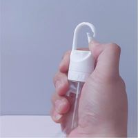 Flacon rechargeable portable en PETG de 20 ml et 50 ml, flacon pulvérisateur avec crochet et interrupteur à verrouillage rotatif, atomiseur à fine brume pour liquides cosmétiques