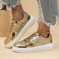 Chaussures de sport pour femmes, légères, avec semelle intermédiaire en EVA scintillante, résistantes aux chocs, confortables, à lacets, pour la course à pied et la marche