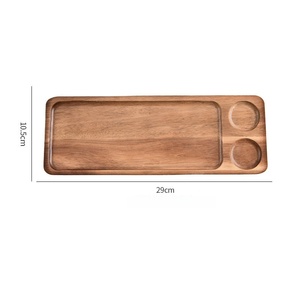 Plateau de service en bois d'acacia, mini plateau à café et thé, plateau à collation écologique, assiette de présentation en bois – Vente en gros - Product Image 3