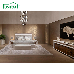 Mobile TV di Lusso <span class=keywords><strong>in</strong></span> Vera Pelle e Legno per <span class=keywords><strong>Soggiorno</strong></span> con Luci a LED, Set di Arredi su Misura di Alta Gamma per Villa, Design Esclusivo per Tutta la Casa - Product Image 4