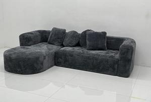 <span class=keywords><strong>Divano</strong></span> Convertibile in Tessuto Corduroy per Vendita Diretta con Imbottitura in Schiuma <span class=keywords><strong>a</strong></span> Compressione Sottovuoto, Mobili <span class=keywords><strong>a</strong></span> L per Ville e Centri Commerciali - Product Image 2